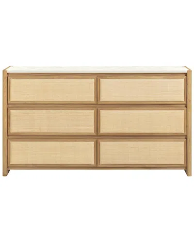 Tov Furniture Paige Natural Oak 6-drawer Dresser In Neutral