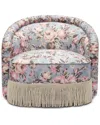 Tov Furniture Pamela Spring Floral Print Tasseled Lounge Chair
