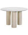 Tov Furniture Parcino Terrazzo Concrete Indoor/outdoor Dining Table In Orange