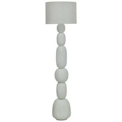 Tov Furniture Pebble Cream Floor Lamp In Gray