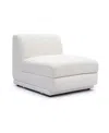 Tov Furniture Perry Chenille Modular Armless Chair In White