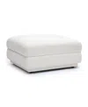 Tov Furniture Perry Chenille Modular Ottoman In White