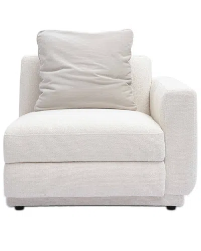 Tov Furniture Perry Chenille Modular Raf Corner Chair In White