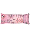 Tov Furniture Persia Cotton 27in Bolster Pillow In Pink