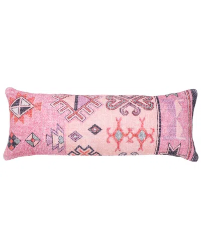Tov Furniture Persia Cotton 27in Bolster Pillow In Pink