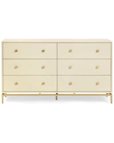 Tov Furniture Pesce Shagreen 6-drawer Dresser In White