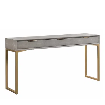 Tov Furniture Pesce Shagreen Console Table In Gray