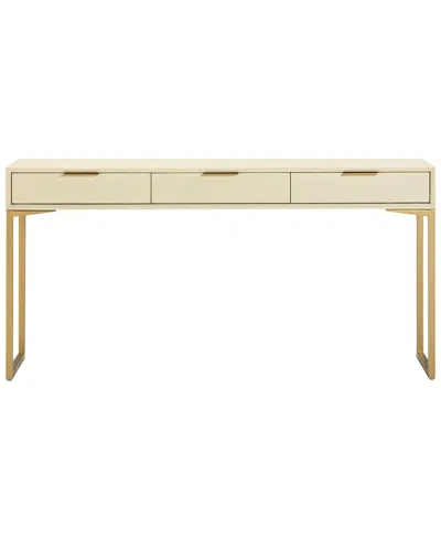 Tov Furniture Pesce Cream Shagreen Console Table In Multi