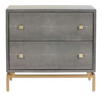 Tov Furniture Pesce Shagreen Nightstand In Gray