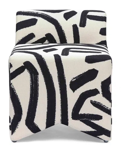 Tov Furniture Pippa Brushstroke Print Stool In Multi