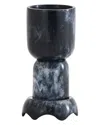 Tov Furniture Platform Swirl Resin Kiddush Cup In Black