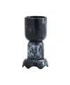 Tov Furniture Platform Swirl Resin Kiddush Cup In Black