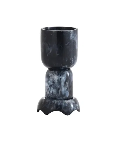 Tov Furniture Platform Swirl Resin Kiddush Cup In Black