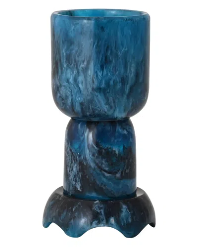 Tov Furniture Platform Swirl Resin Kiddush Cup In Blue