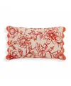 Tov Furniture Portia Embroidered Cotton Flex 20 X 12 Inch Accent Cushion
