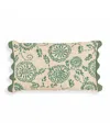 Tov Furniture Portia Embroidered Cotton Flex 20 X 12 Inch Accent Cushion In Green