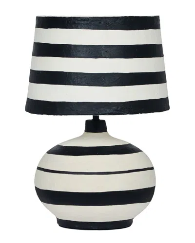 Tov Furniture Positano Striped Papier Mache Table Lamp In Multi