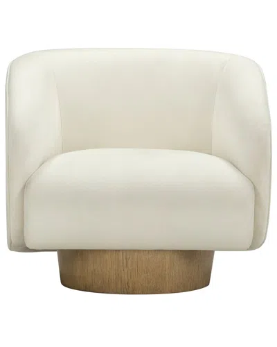 Tov Furniture Presley Cream Velvet Swivel Accent Chair
