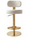 Tov Furniture Primrose Textured Performance Adjustable Stool