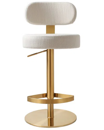 Tov Furniture Primrose Textured Performance Adjustable Stool In Neutral