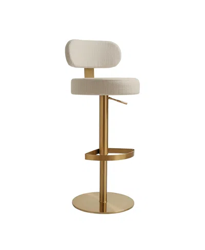 Tov Furniture Primrose Textured Performance Fabric Adjustable Stool In Multi