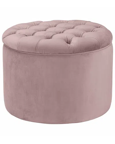 Tov Furniture Queen Velvet Storage Ottoman In Purple