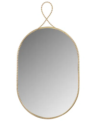 Tov Furniture Ravina Braided Oval Wall Mirror In Gold