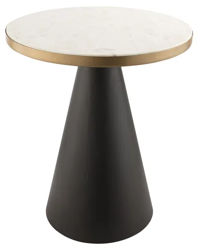 Tov Furniture Richard Marble Side Table In Black