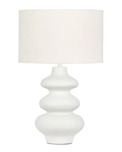 Tov Furniture Riviera Textured Table Lamp In White