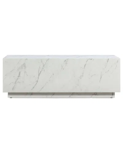 Tov Furniture Romy Marble Coffee Table In White