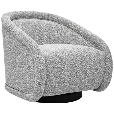 Tov Furniture Rory Gray Boucle Swivel Armchair