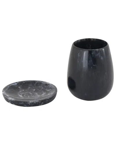 Tov Furniture Rounded Swirl Resin Kiddush Cup In Black
