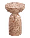 Tov Furniture Rue Marble Side Table In Multicolor