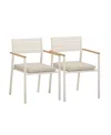 Tov Furniture Sardinia Cream Outdoor Dining Chair - Set Of 2 In Neutral