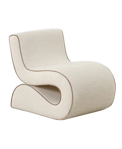 Tov Furniture 1 Piece Senna Tweed Upholstered Accent Chair In Cream