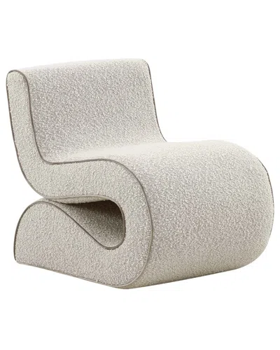 Tov Senna Speckled Boucle Accent Chair In Grey