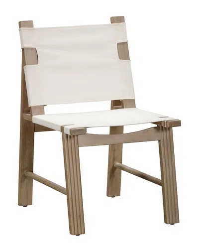 Tov Furniture Set Of 2 Cassie Striped Outdoor Dining Chair In White