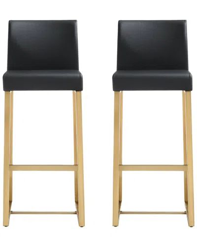 Tov Furniture Set Of 2 Denmark Bar Stools In Black