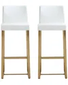 Tov Furniture Set Of 2 Denmark Bar Stools In White