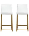 Tov Furniture Set Of 2 Denmark Counter Stools In White