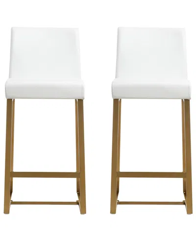 Tov Furniture Set Of 2 Denmark Counter Stools In White