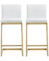Tov Furniture Set Of 2 Parma Counter Stools In White