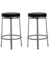 Tov Pratt Black Swivel Counter Stool - Set Of 2 In Black