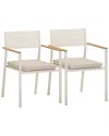 Tov Furniture Sardinia Cream Outdoor Dining Chair - Set Of 2