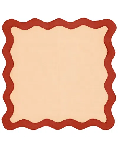 Tov Furniture Set Of 4 Scalloped Edge Cotton Placemats