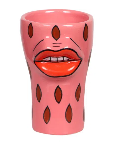 Tov Furniture Set Of 4 Velma Sultry Ceramic Glasses In Pink