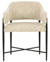 Tov Furniture Sezanne Cream Textured Performance Boucle Dining C