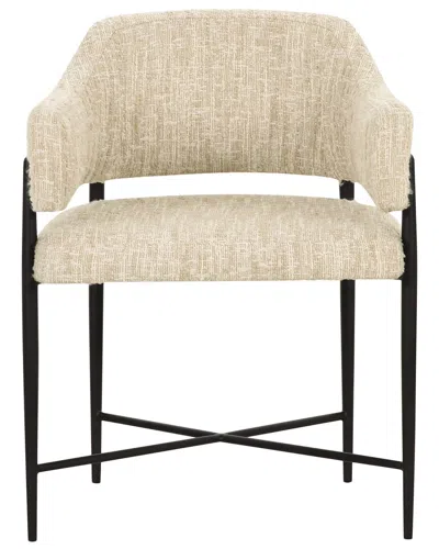 Tov Furniture Sezanne Cream Textured Performance Boucle Dining C