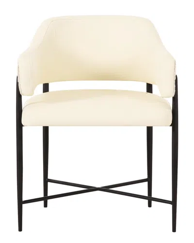 TOV FURNITURE TOV FURNITURE SEZANNE VEGAN LEATHER 2-TONE DINING CHAIR