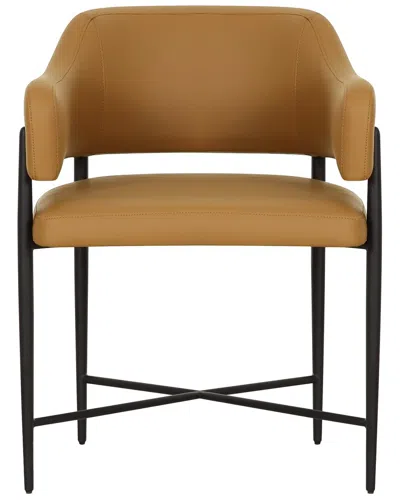 Tov Furniture Sezanne Vegan Leather Dining Chair In Brown